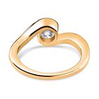 Moissanit Ring, 925 Silber 750 Gelbgold Vermeil - 0,76 ct. image number 6