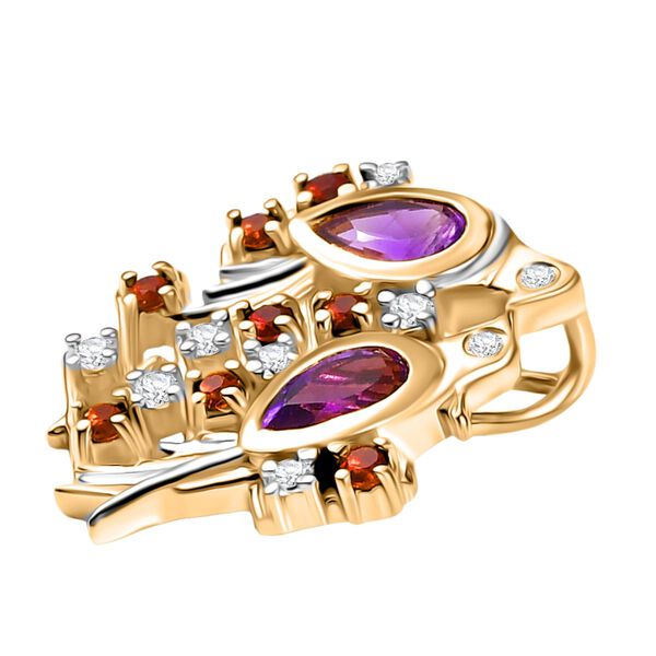 AA Afrikanischer Amethyst, roter Granat und Zirkon Anhänger - 0,67 ct. image number 4