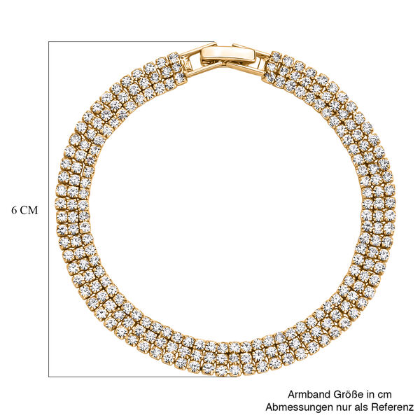 Wei&szlig;er Zirkonia Armband ca. 19 cm Nickelfreies Messing Standard 4.00 ct image number 5