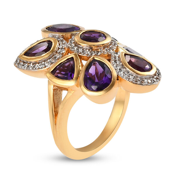 Lusaka Amethyst und Zirkon-Ring - 5,46 ct. image number 5