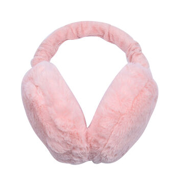 Faltbarer Kunstfell Ohrensch&uuml;tzer, Gr&ouml;&szlig;e 12x20 cm, Hellrosa