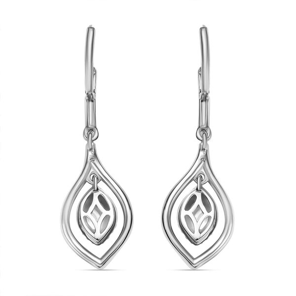 Ohrringe mit Diamantakzenten in Silberton image number 4