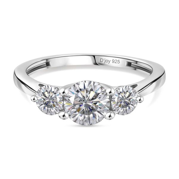 D'Joy Moissanit Ring, 925 Silber rhodiniert - 1,22 ct.