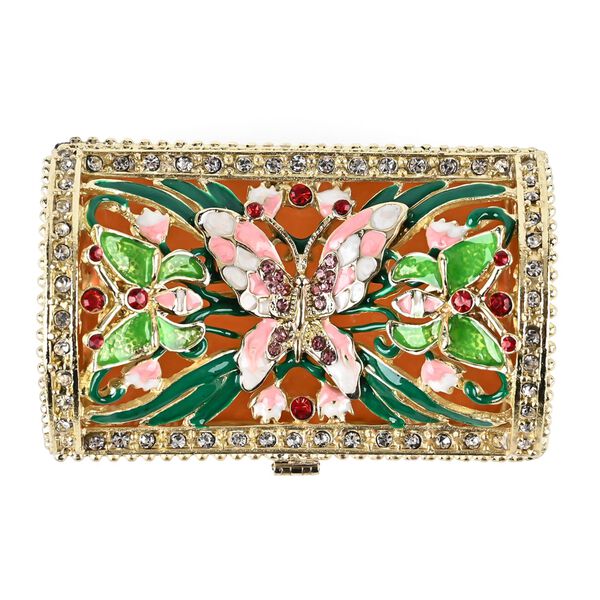 Dekorative Aufbewahrungsbox in rechteckiger Emaille-Form, Mehrfarbig image number 3