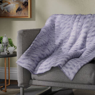 Serenity Night: Decke aus Kunstfell, Größe 150x200 cm, Silber