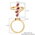 Ilakaka Rosa Saphir (Fissure gefüllt) Ring, 925 Silber vergoldet (Größe 19.00) ca. 1.20 ct image number 6
