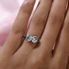 Kambodschanischer blauer Zirkon Ring 925 Silber platiniert  ca. 1,24 ct image number 2