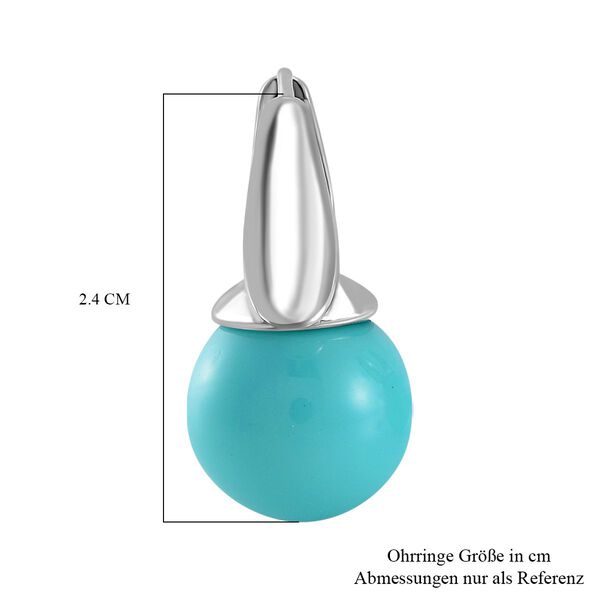 Sleeping Beauty türkisfarbene Muschelkernperle Ohrringe image number 6