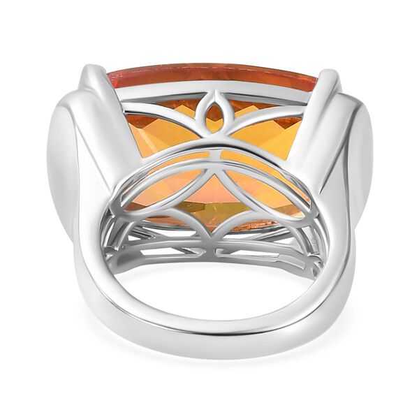 Padparadscha Quarz Triplette Ring 925 Silber rhodiniert (Gr&ouml;&szlig;e 18.00) ca. 23,23 ct image number 6