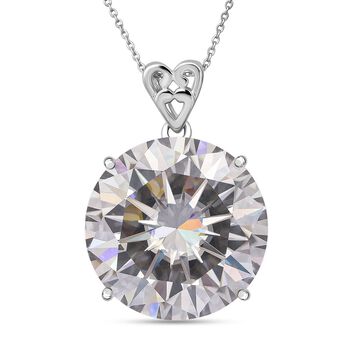 Moissanit Anh&auml;nger mit 50cm Kette - 32,60 ct.