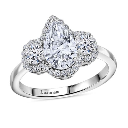 LUXURIANT DIAMOND - Lab Grown Diamant VS-EF IGI zertifiziert Ring, 950 Platin (Größe 17.00) ca. 2.00 ct image number 3