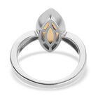 Natürlicher australischer Opal und Zirkon Ring 925 Silber platin-Überzug image number 5