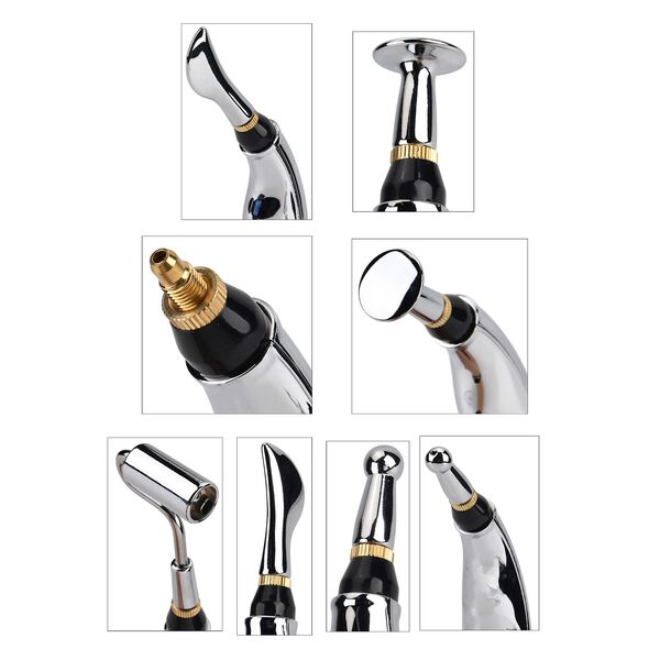 Akupunktur Meridian Stift mit Mikrostrom, wiederaufladbar, 9 Intensit&auml;tsstufen, Silber image number 5