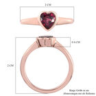 Rhodolith Granat Solitär Ring 925 Silber rosévergoldet  ca. 0,80 ct image number 5