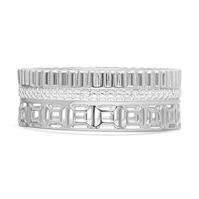 Weißer Diamant P Ring 925 Silber platiniert (Größe 18.00) ca.
