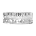 Weißer Diamant P Ring 925 Silber platiniert (Größe 18.00) ca.