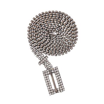 Kristall G&uuml;rtel, L120cm, schwarz