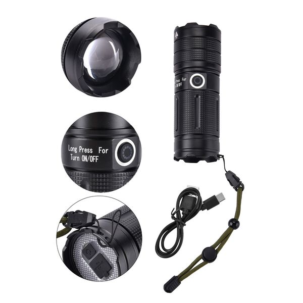 Multifunktionale Taschenlampe, Schwarz