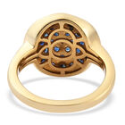 Blauer Saphir Ring 925 Silber vergoldet  ca. 1,51 ct image number 5