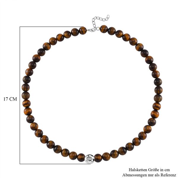 Gelbe Tigerauge-Halskette, 50 cm - 365 ct. image number 5