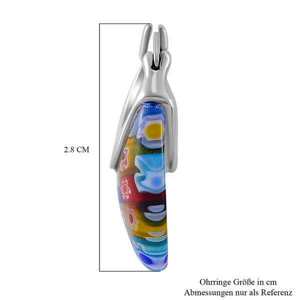 Durchsichtige Huggie-Ohrringe im Murano-Stil image number 6