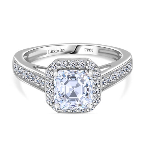 Lab Grown Diamant Ring 950 Platin (Größe 17.00) ca. 2,00 ct image number 0