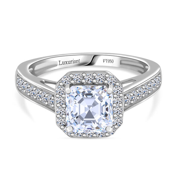 LUXURIANT DIAMOND - Lab Grown Diamant VS-EF IGI zertifiziert Ring 950 Platin (Gr&ouml;&szlig;e 17.00) ca. 2.00 ct