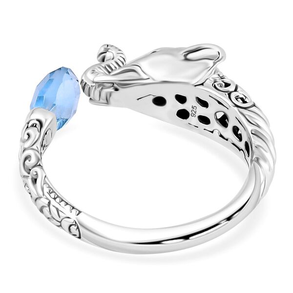 Royal Bali Kollektion - Himmelblauer Topas Ring - 1,70 ct. image number 5