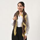 Geschmeidiger Luxuriöser 100% Seidenschal, 100 x 100 cm, Gelb