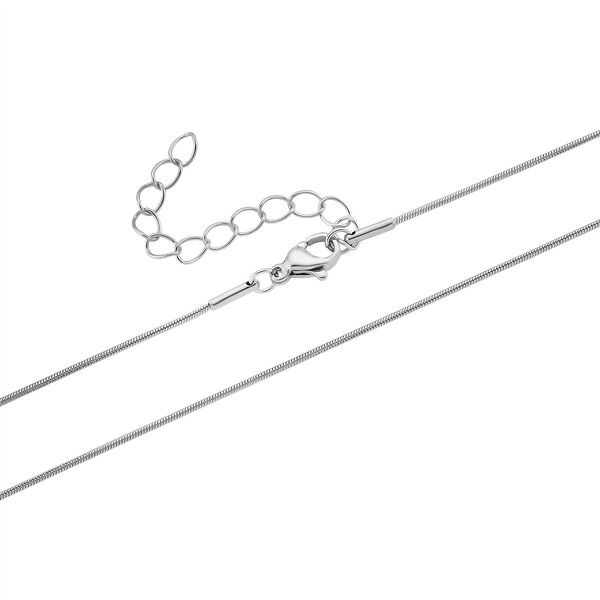 Wei&szlig;er Zirkonia Halskette ca. 52 cm Nickelfreies Messing image number 5