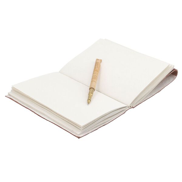 Echtlederbuch mit Drachen Design und Holzstift image number 8