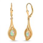 Opal Dewdrop - D joy AA Natürlicher, äthiopischer Welo Opal Ohrringe 925 Silber vergoldet ca. 1,13 ct.