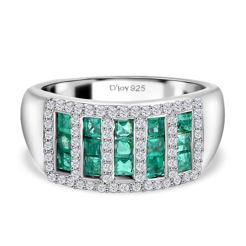 D’Joy Kagem sambischer Smaragd und Zirkon Ring - 1,39 ct. image number 0