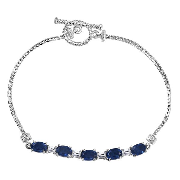 Ceylonfarbenes Quarz und Zirkon Armband, 18cm - 3,31 ct.