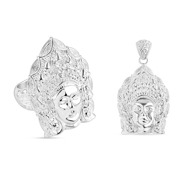 Royal Bali Kollektion- Anhänger und Ring mit Bali-Prinzessinnen-Motiv image number 0