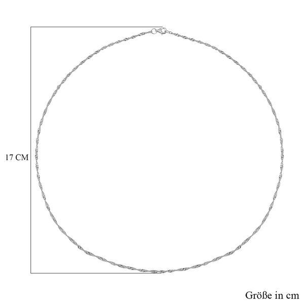Singapurkette, 925 Silber rhodiniert, ca. 50 cm image number 5