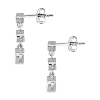Moissanit Ohrringe, 925 Silber rhodiniert - 1,82 ct.