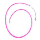 AAAA Rosa Saphir Halskette, AGI zertifiziert und geprüft, ca. 45 cm+ 5 cm extender, 950 Platin ca. 65.00 ct