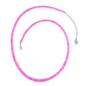 RHAPSODY zertifiziert und geprüft AAAA rosa Saphir Halskette in 950 Platin, 45cm - 69 ct.