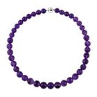 AAA Afrikanischer Amethyst Halskette (11-15 mm) ca. 50 cm 925 Silber rhodiniert ca. 466.50 ct