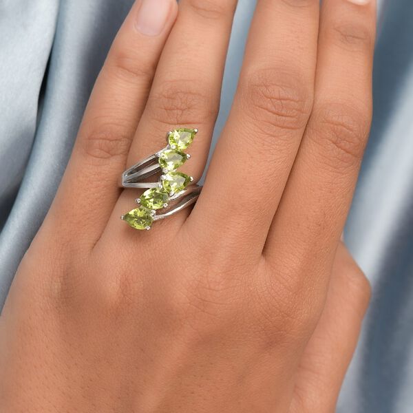 Peridot-Ring, (Gr&ouml;&szlig;e 16.00) Edelstahl, ca. 3,50 ct image number 3