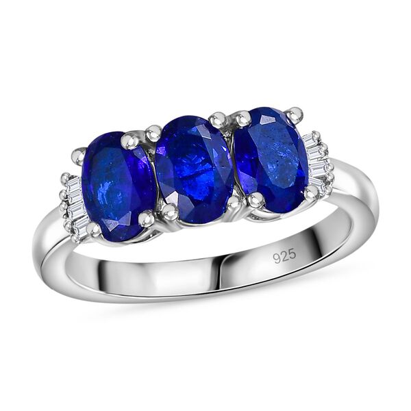 Blauer Spinell und Diamant-Ring - 1,59 ct. image number 4