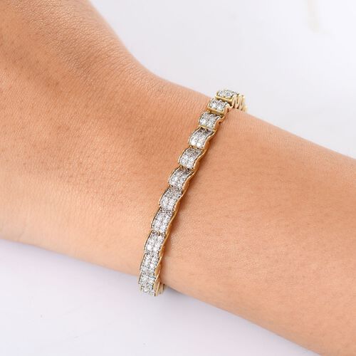 LUXURIANT DIAMOND - Lab Grown Diamant SI Armband ca. 19 cm 925 Silber 750 Gelbgold Vermeil ca. 4.50 ct image number 2