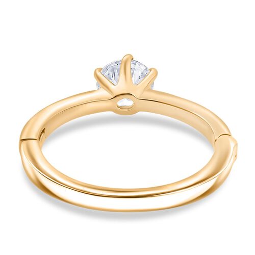 LUXURIANT DIAMOND - Lab Grown Diamant SI Ring 925 Silber 750 Gelbgold Vermeil (Größe 18.00) ca. 1.00 ct image number 5