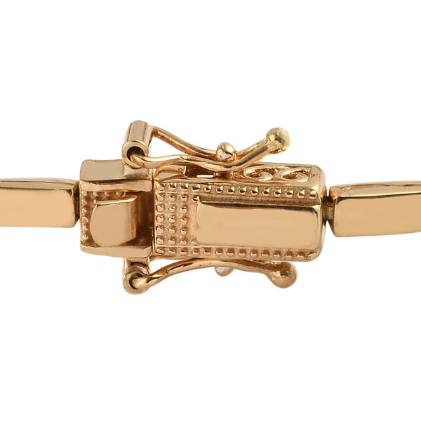 Tansanit und Zirkon-Armband, ca. 20 cm, 925 Silber vergoldet ca. 2.38 ct image number 4