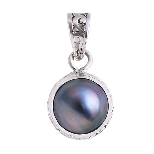 Royal Bali - Blau Mabe Perle Anhänger 925 Silber Standard image number 0
