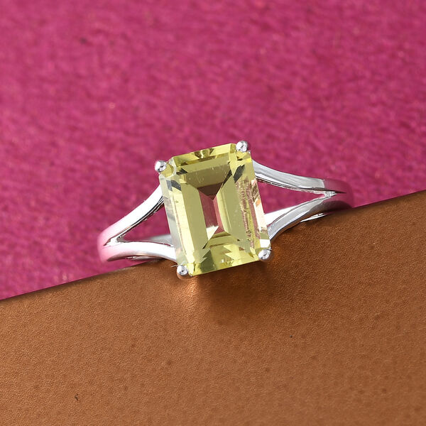 Ouro Verde-Quarz-Ring, 925 Silber  ca. 2,33 ct image number 2