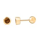 Citrin Ohrringe 925 Silber 750 Gelbgold Vermeil ca. 0,57 ct.