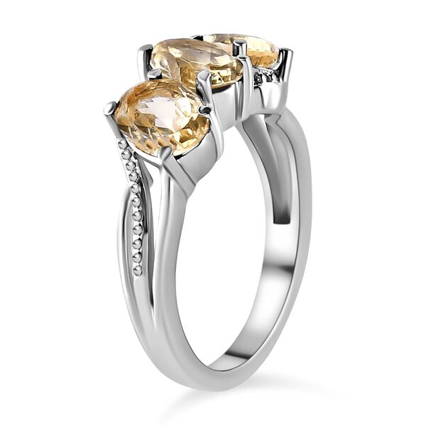 Citrin-Ring, (Größe 19.00) Edelstahl, ca. 2,09 ct image number 5
