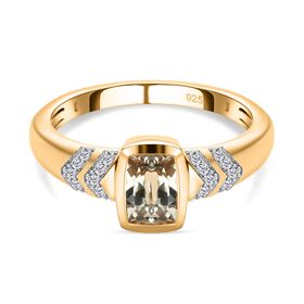 AAA Turkizit und weißer Zirkon-Ring - 1,36 ct.